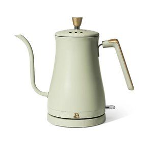 Beautiful 1-Liter Electric Gooseneck Kettle 1200 W, Sage Green by Drew Barrymore
